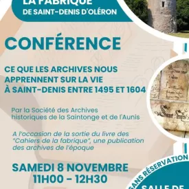 Conférence "La fabrique de Saint-Denis-d'Oléron"_Saint-Denis-d'Oléron