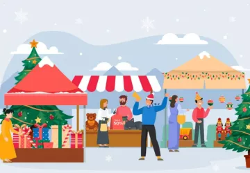 Illustration marché de noël Marché de noël et Téléthon_Saint-Denis-d'Oléron