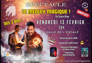 Spectacle "Le Medley magique" avec Tyson et Draco_Saint-Denis-d'Oléron